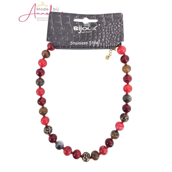 Bijoux Ketting kort 8123581 rood mix